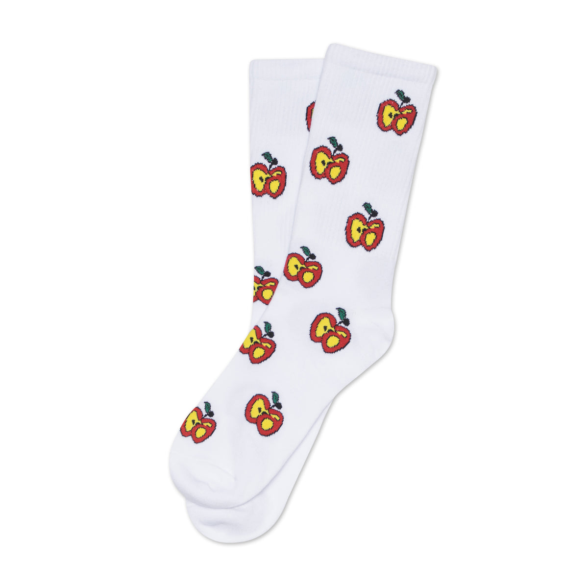 Charlie Appleseed Motif Socks - Blanc