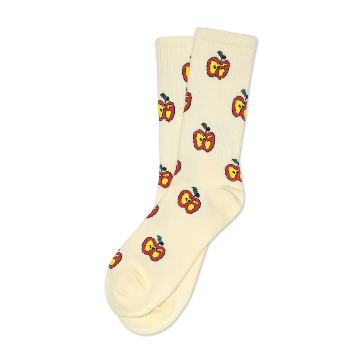 Charlie Appleseed Motif Sock - Creamsicle