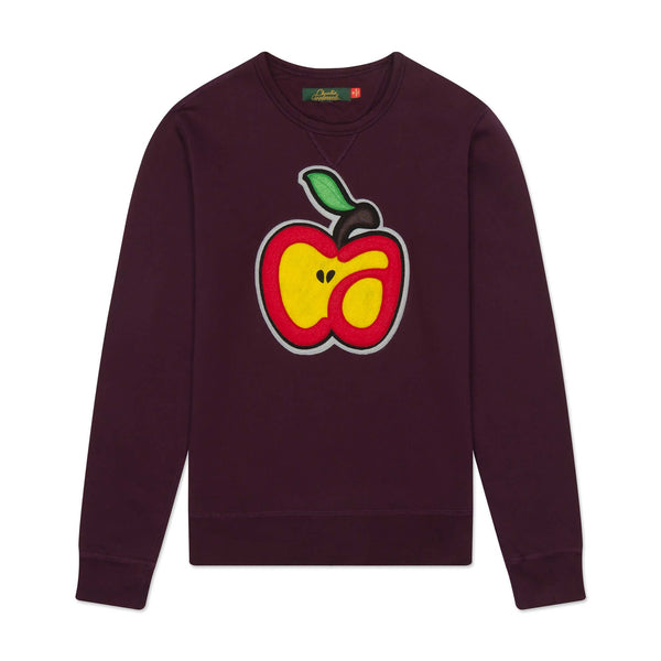 CHARLIE_APPLESEED_LOGO_PATCH_CREWNECK_SWEATSHIRT_WINE